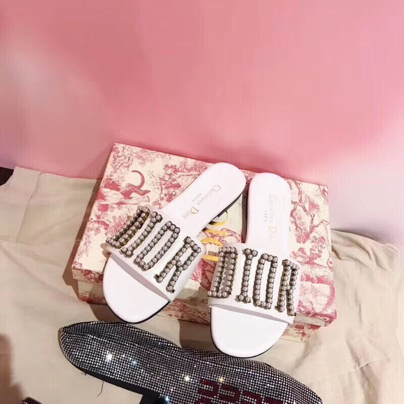 Dior White Slippers - 