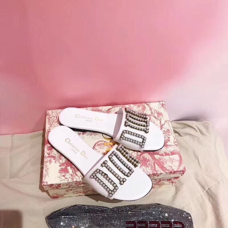 Dior White Slippers - 