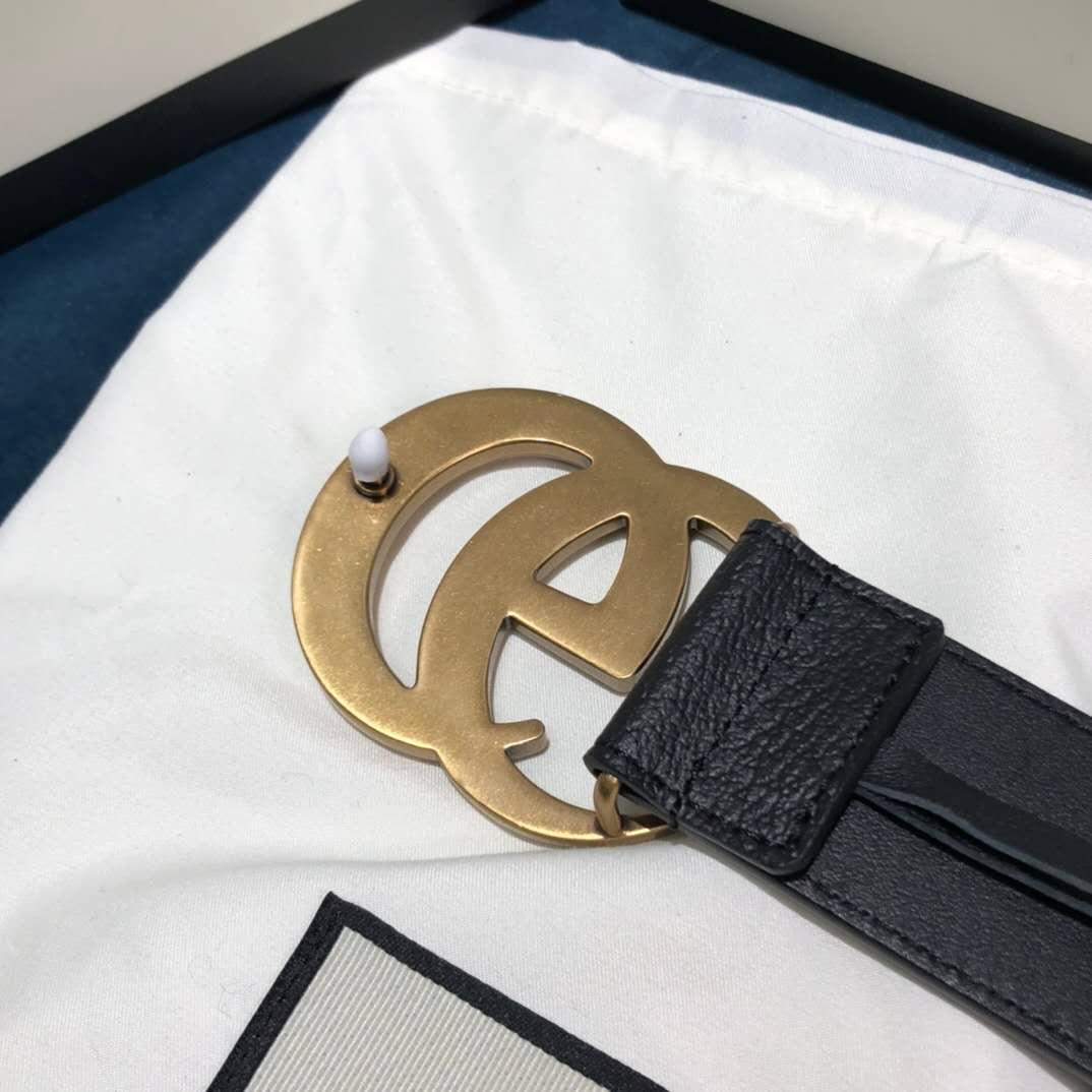 Gucci Black Belt ,1.5 Inch Buckle 3.003W*2.36 H Inches - 