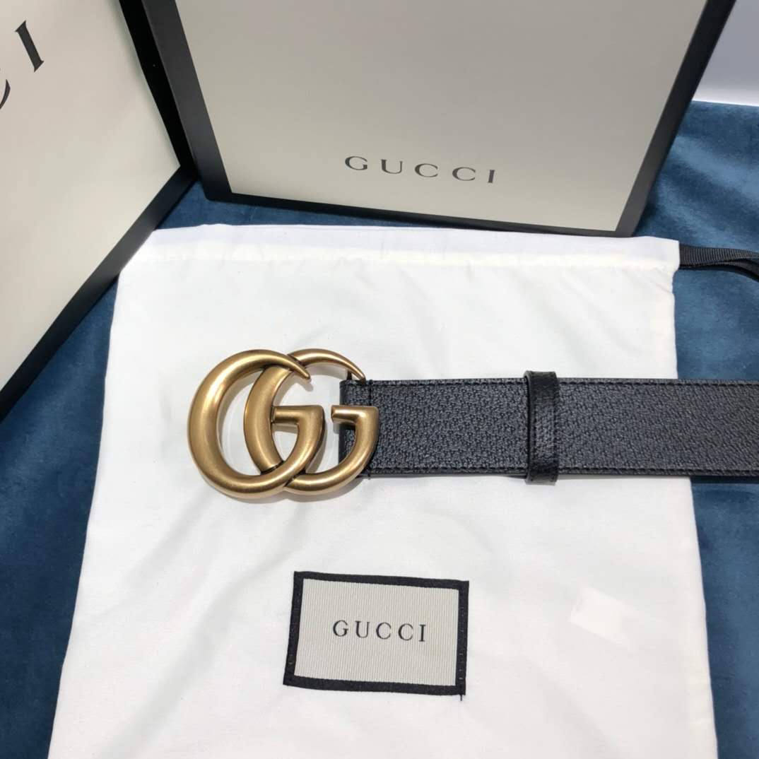 Gucci Black Belt ,1.5 Inch Buckle 3.003W*2.36 H Inches - 