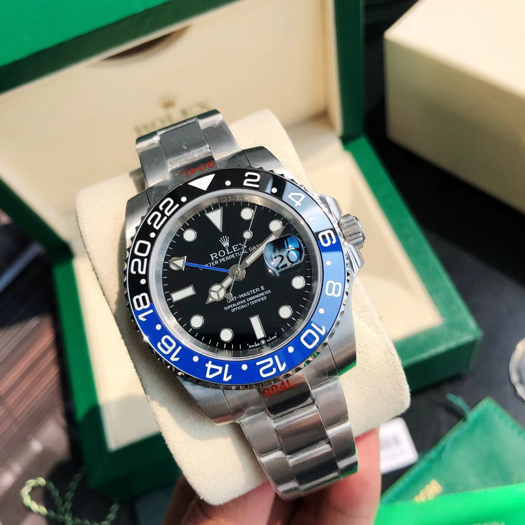 Rolex GMT Master II Batman Steel Automatic Black Dial Men's Watch - 