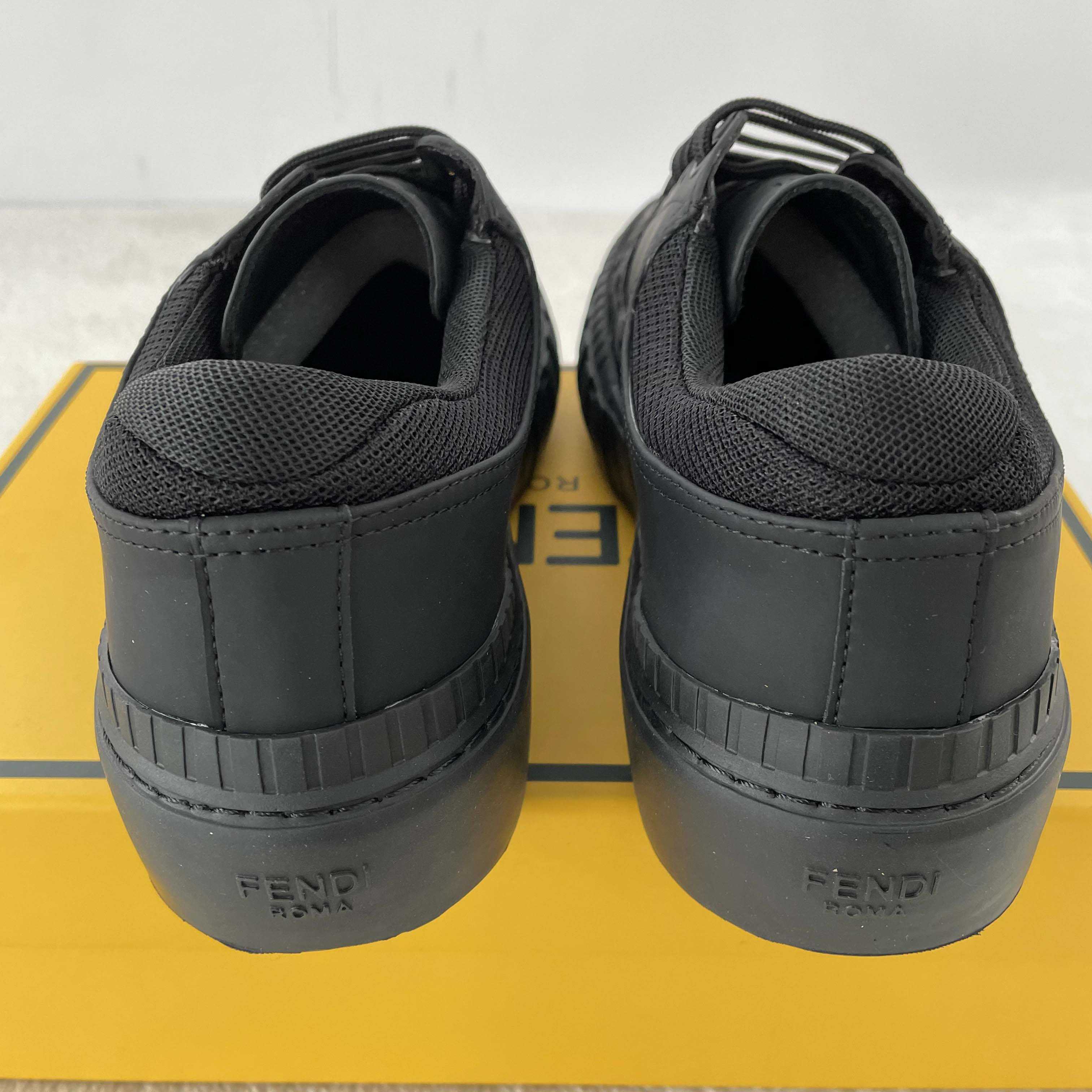 Fendi FF Black Fabric Low-tops Sneaker - 