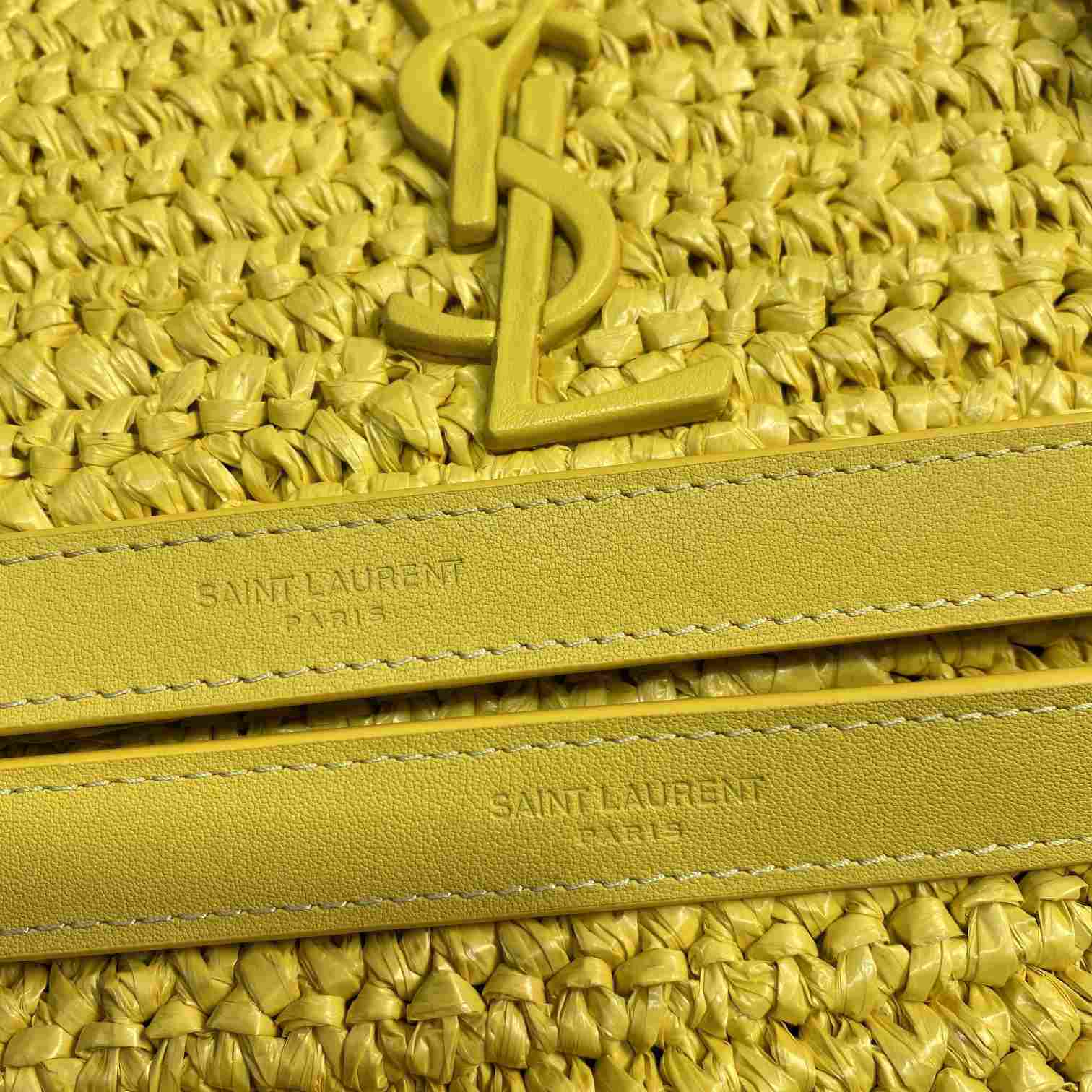 Saint Laurent Niki Medium Chain Bag In Raffia And Leather(28-22-9cm) - 