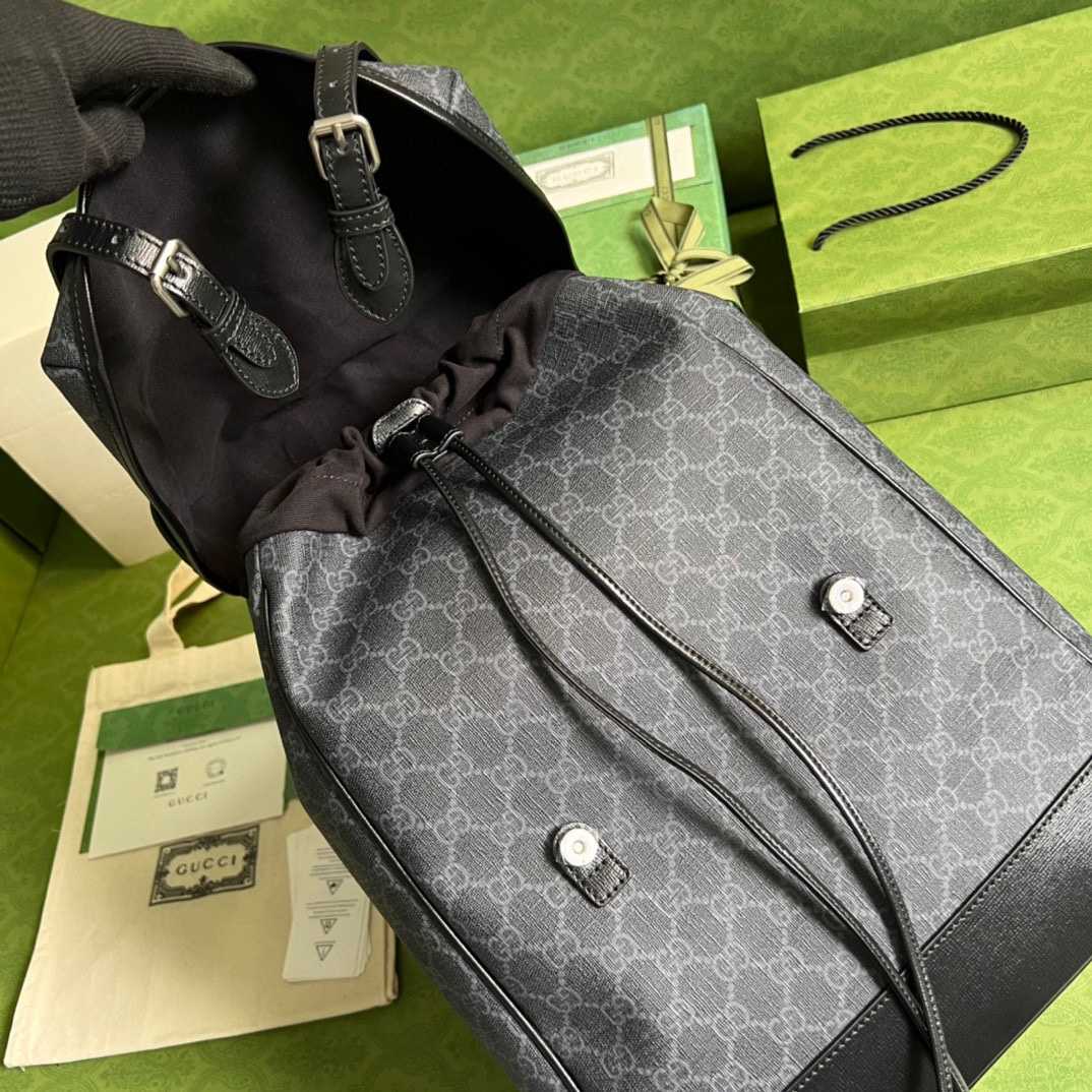 Gucci Medium Backpack With Interlocking G(26-43-18cm) - 