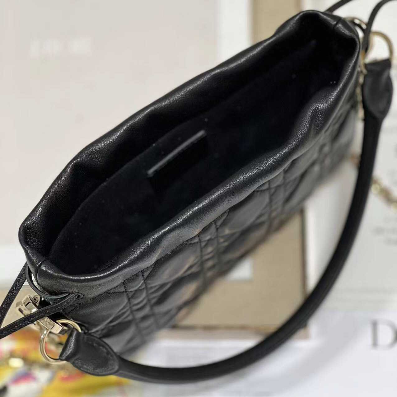 Dior Lady Dior Top Handle Drawstring Mini Bag - 
