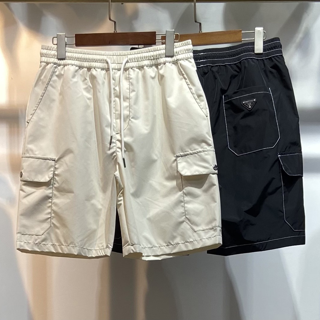Prada Logo Cotton Shorts - 