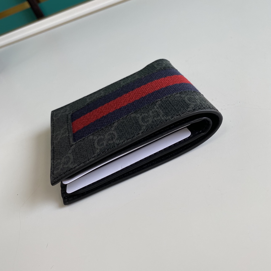 Gucci GG Supreme Web Wallet(11-9-1.5cm)    - 