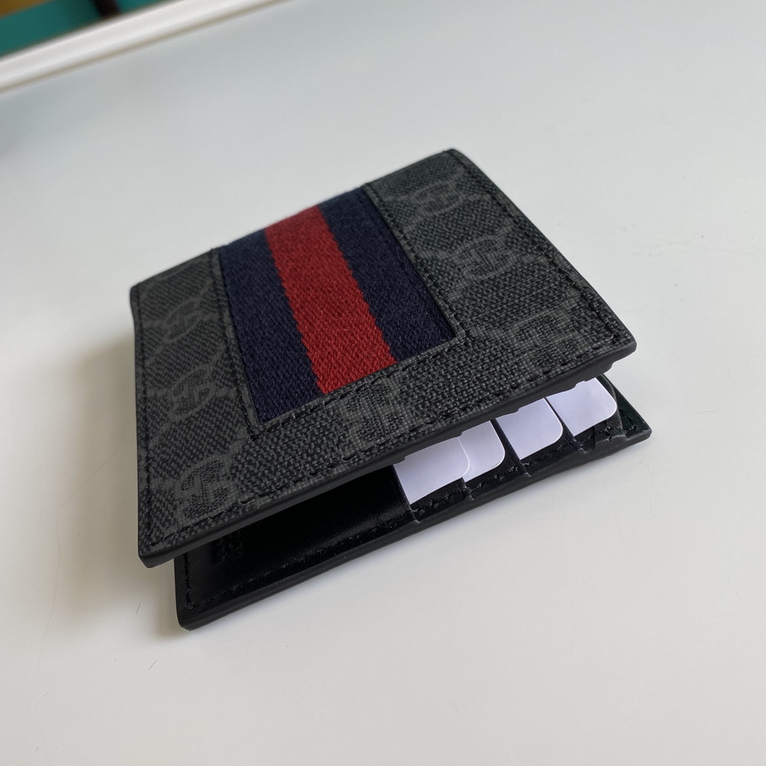 Gucci GG Supreme Web Wallet(11-9-1.5cm)    - 