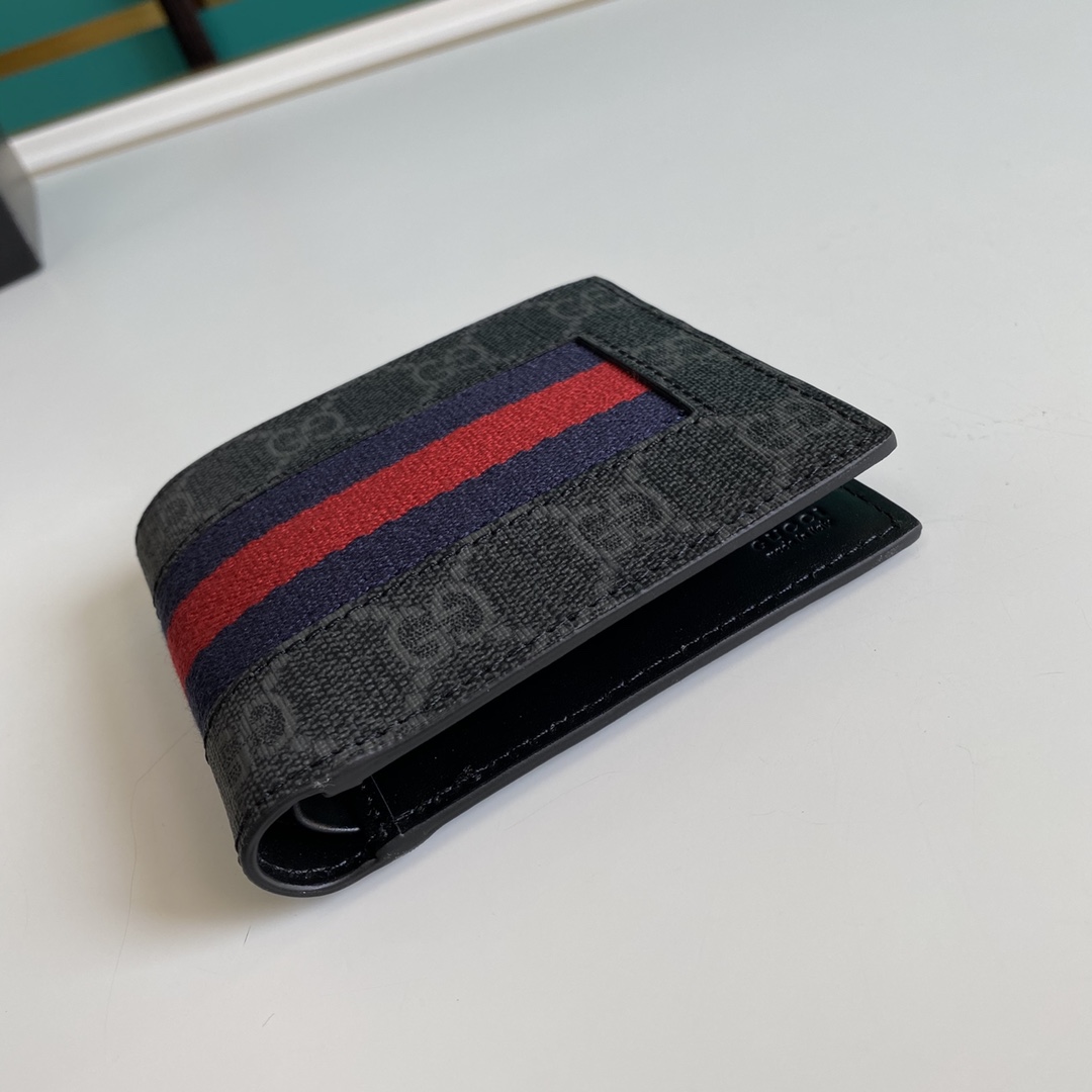 Gucci GG Supreme Web Wallet(11-9-1.5cm)    - 