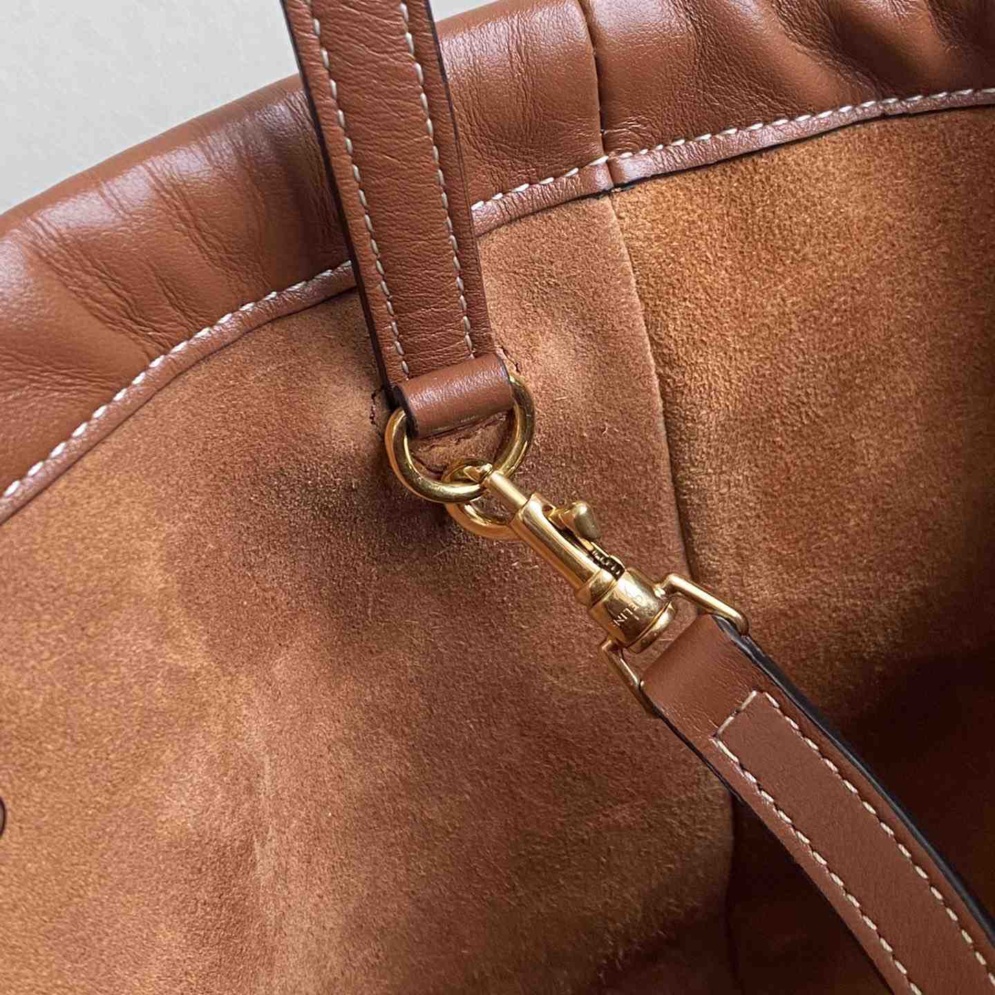 Celine Small Cabas Drawstring Cuir Triomphe In Smooth Calfskin - 