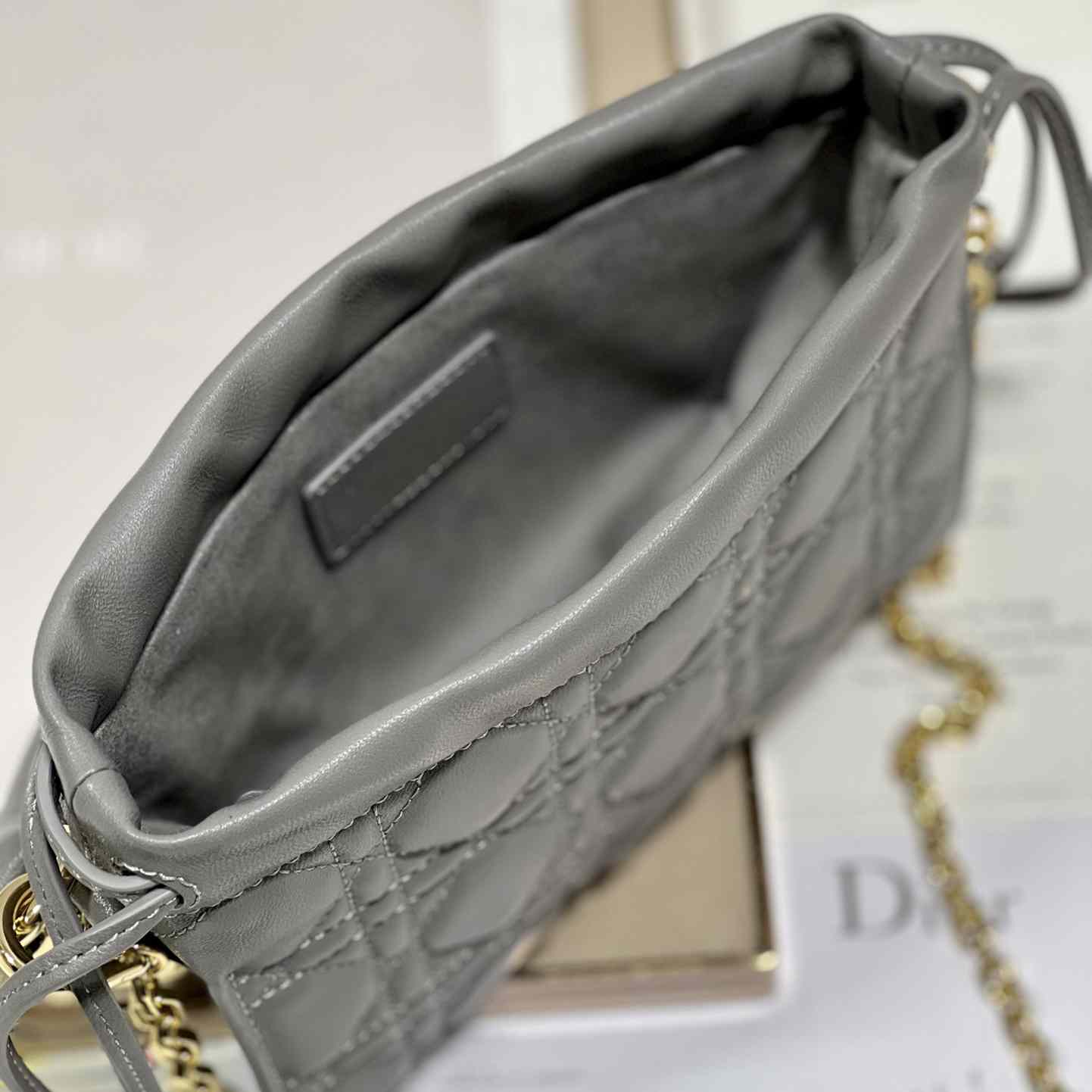 Dior Lady Dior Top Handle Drawstring Mini Bag - 
