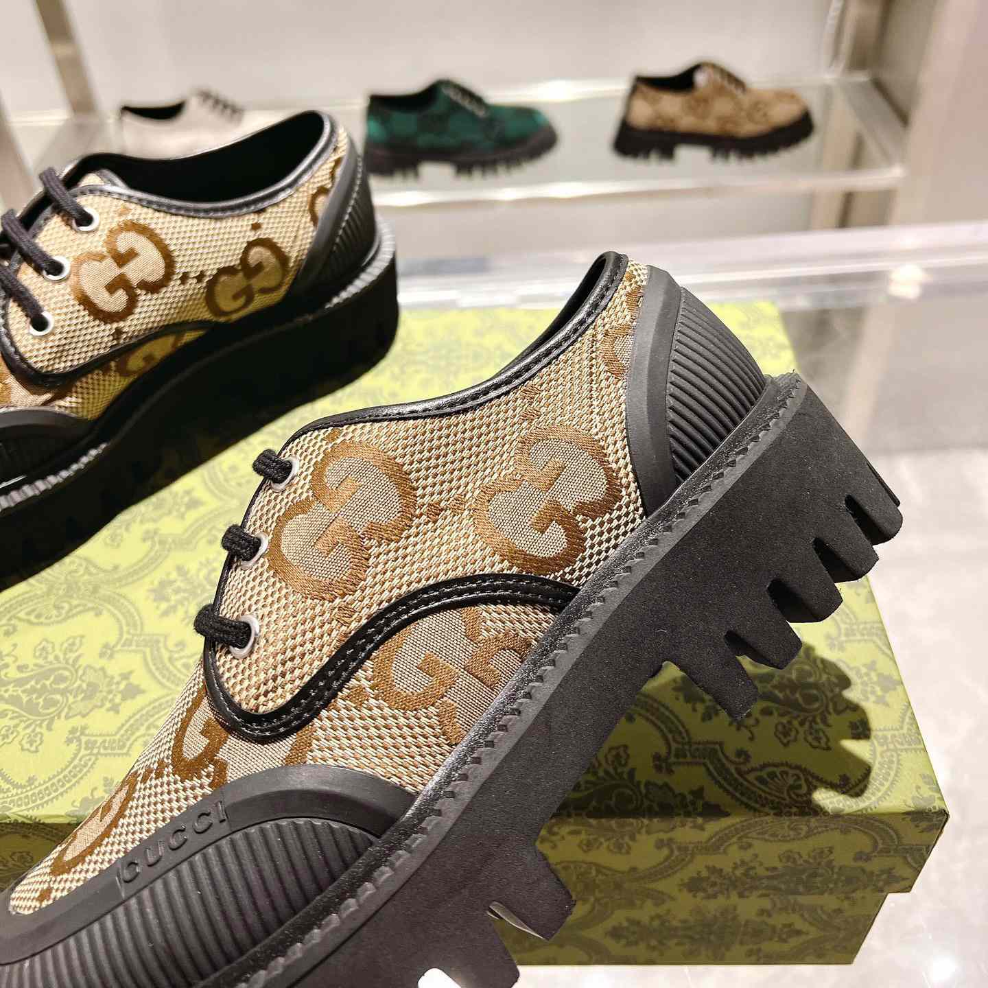 Gucci Maxi GG Lace-Up Shoe - 