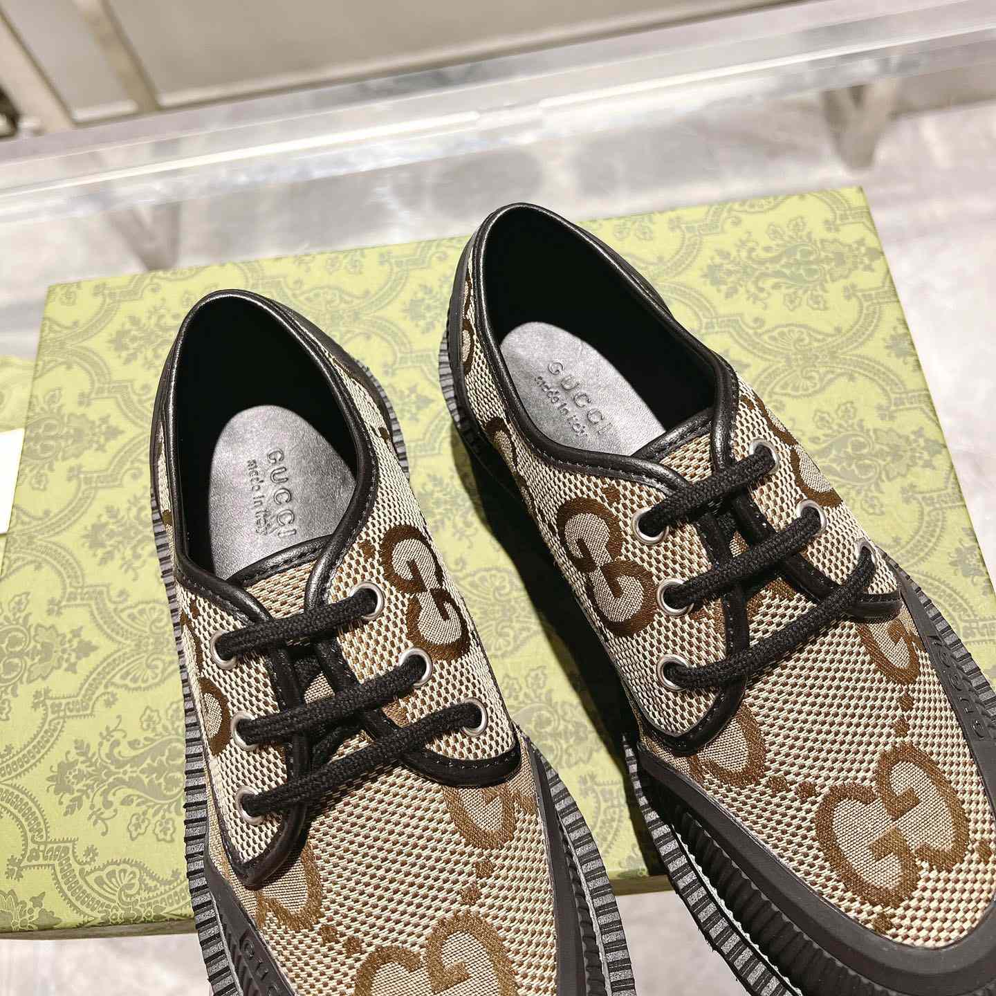 Gucci Maxi GG Lace-Up Shoe - 