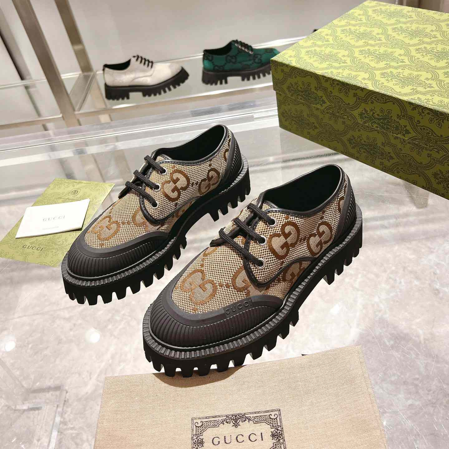 Gucci Maxi GG Lace-Up Shoe - 