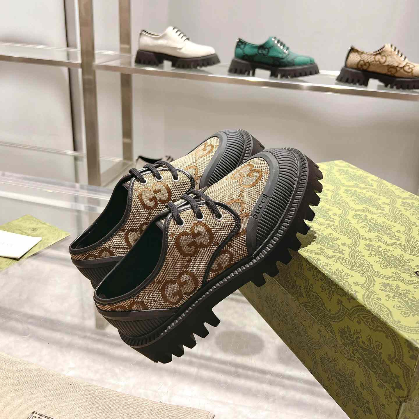 Gucci Maxi GG Lace-Up Shoe - 