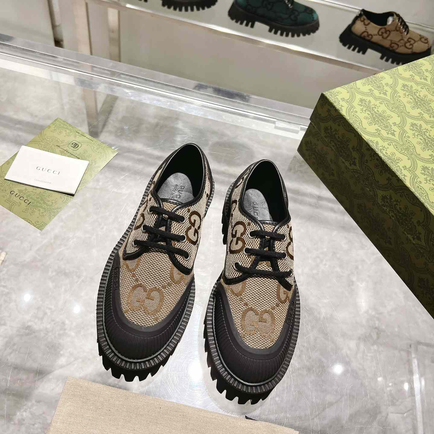 Gucci Maxi GG Lace-Up Shoe - 