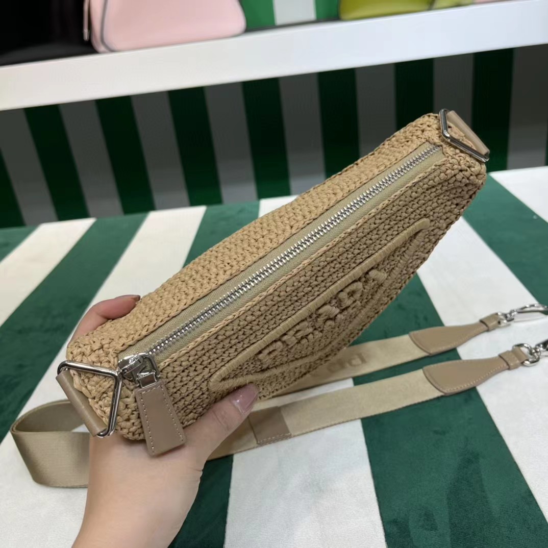 Raffia Prada Triangle Bag - 