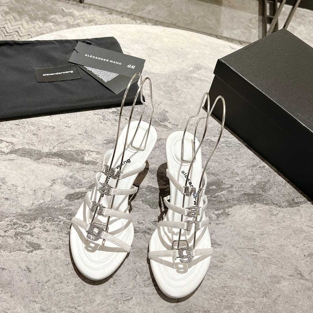 Alexander Wang Nala 65/80 Logo Sandal In Satin - 