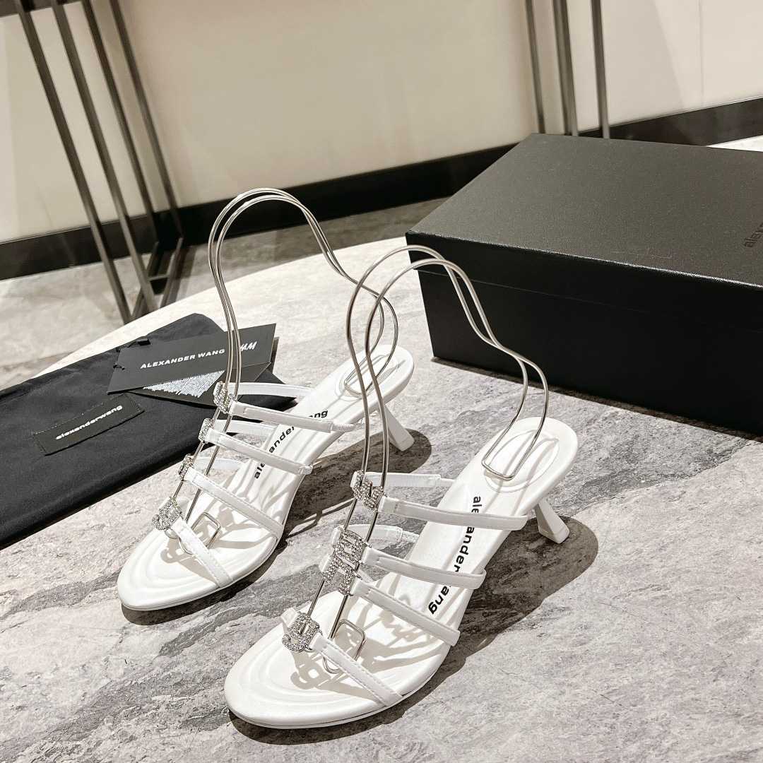 Alexander Wang Nala 65/80 Logo Sandal In Satin - 