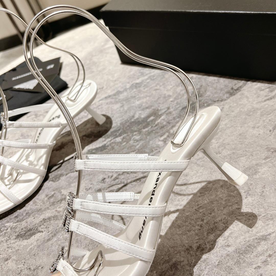Alexander Wang Nala 65/80 Logo Sandal In Satin - 