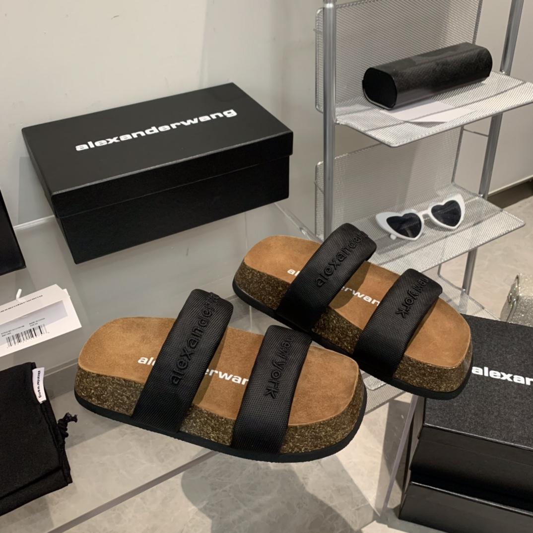 Alexander Wang Ronan Nylon Slide Sandals - 