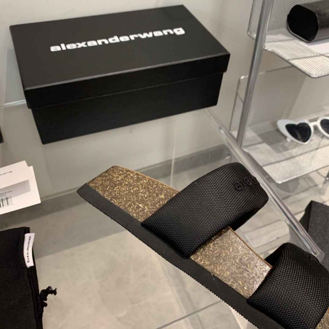 Alexander Wang Ronan Nylon Slide Sandals - 