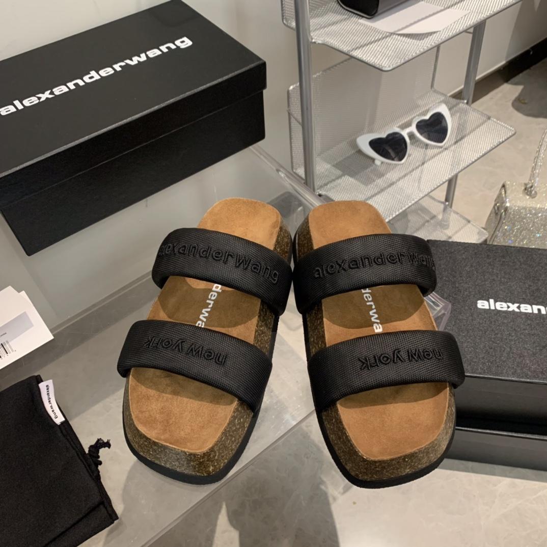 Alexander Wang Ronan Nylon Slide Sandals - 