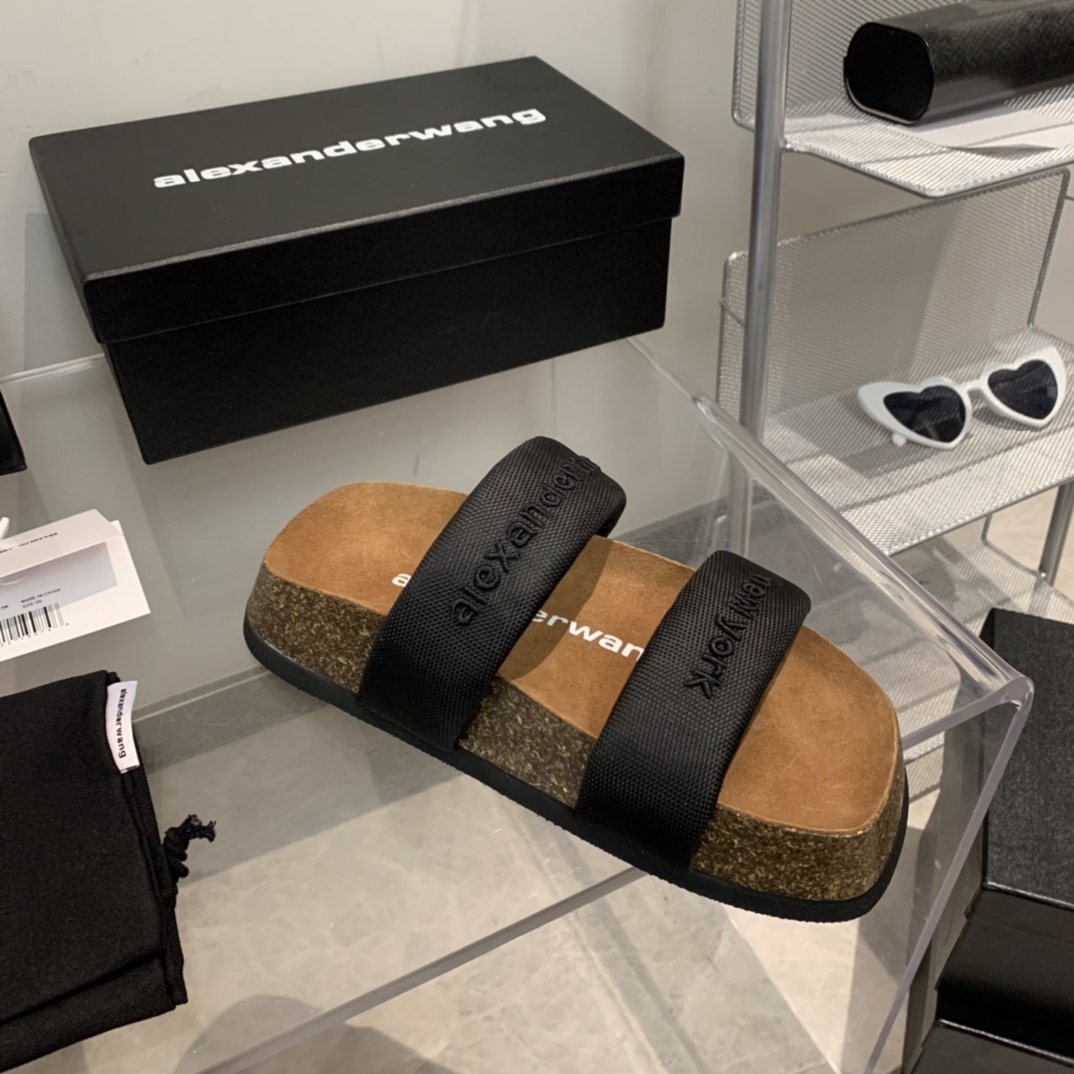 Alexander Wang Ronan Nylon Slide Sandals - 