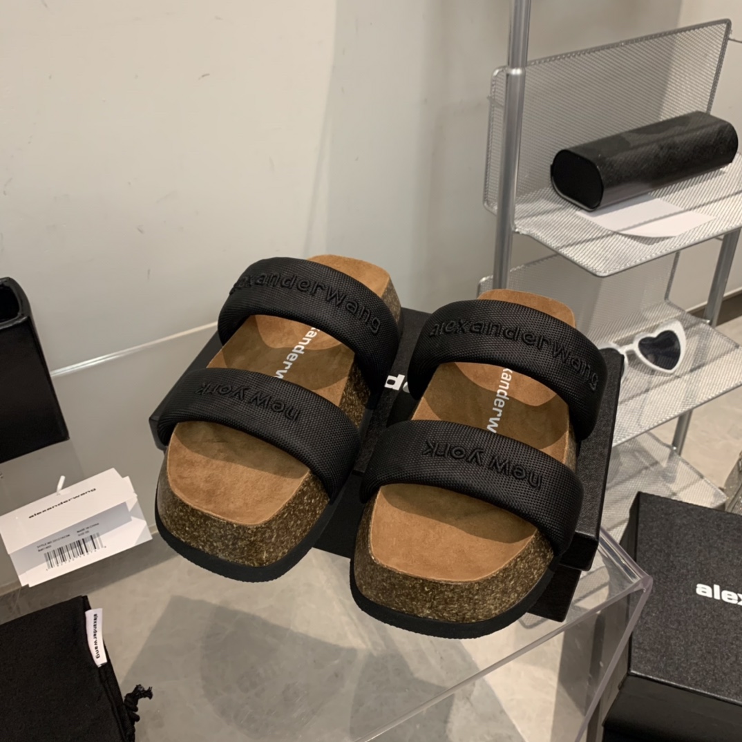 Alexander Wang Ronan Nylon Slide Sandals - 