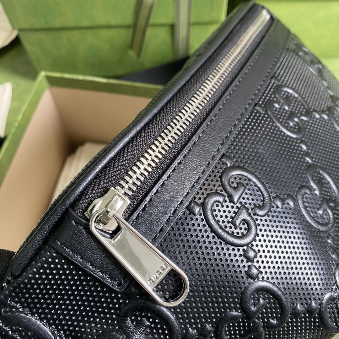 Gucci GG Embossed Belt Bag  (23×13×5cm) - 