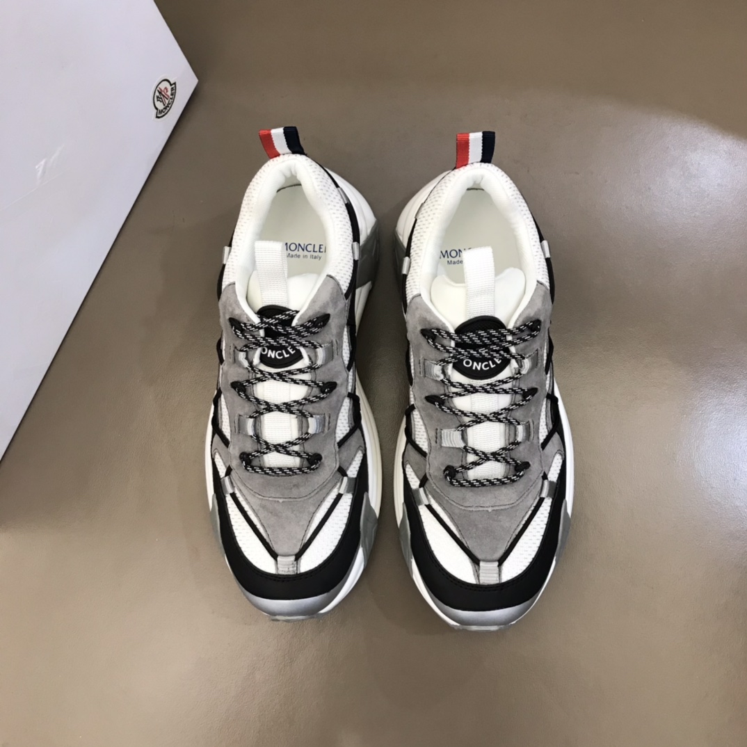 Moncler Grosgrain-loop Lace-Up Sneakers - 
