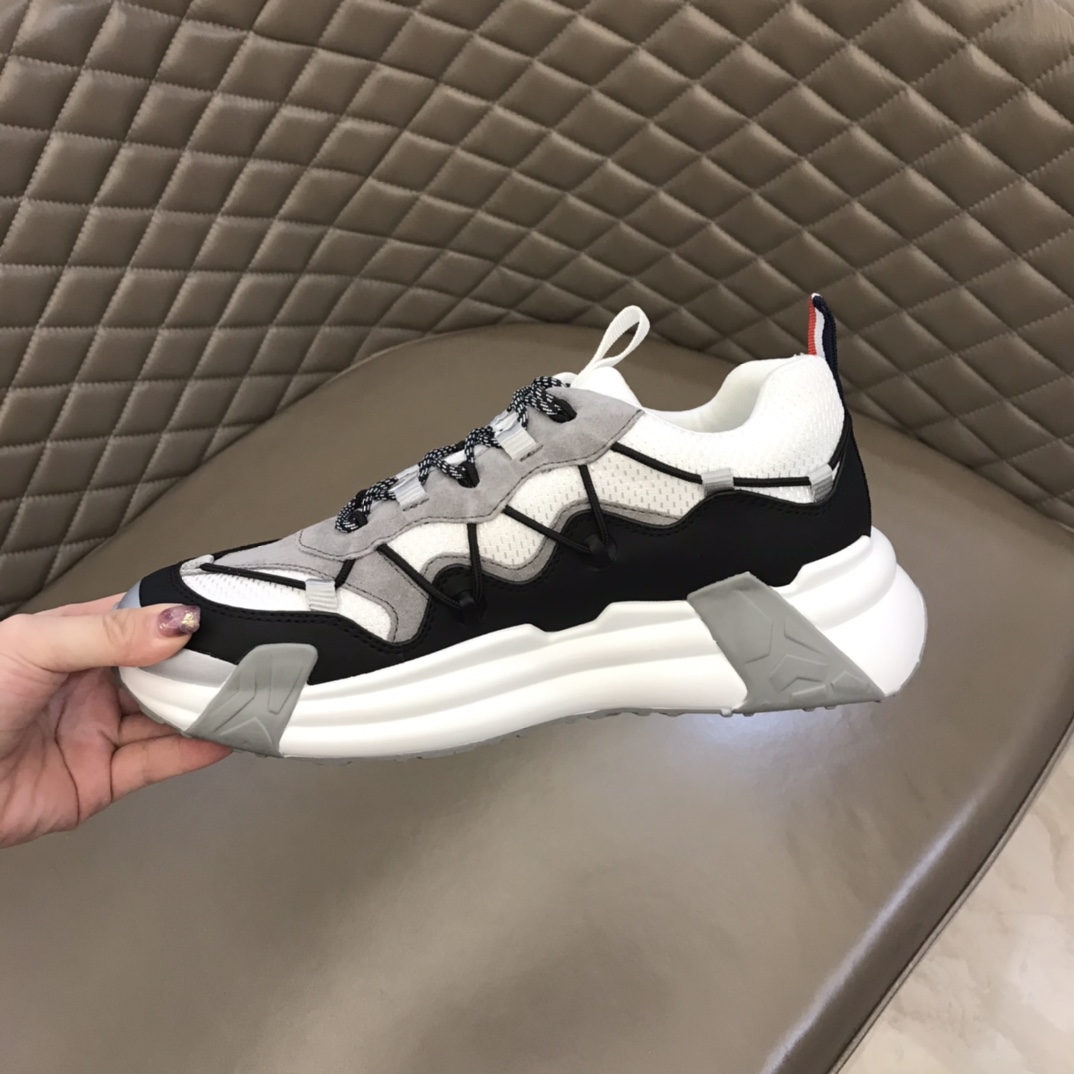 Moncler Grosgrain-loop Lace-Up Sneakers - 