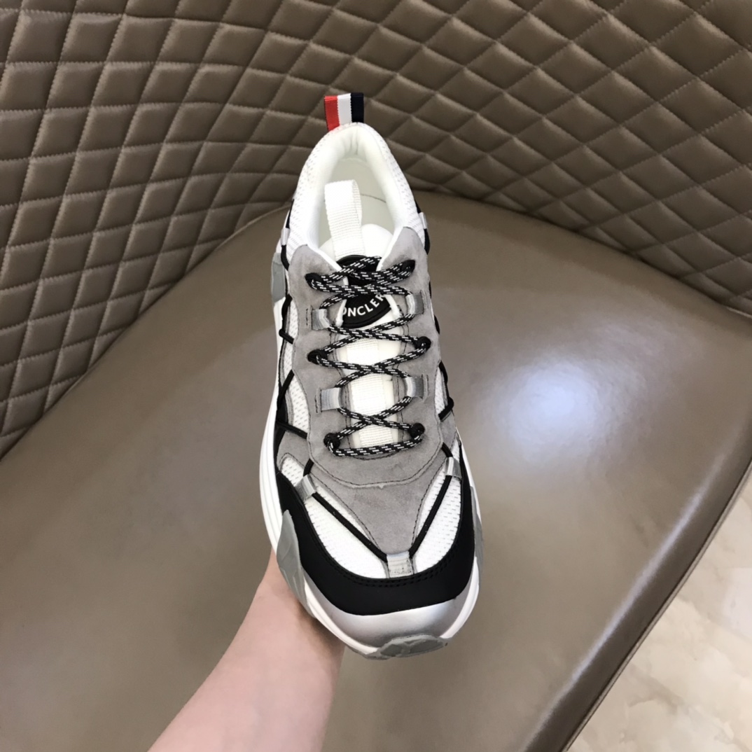 Moncler Grosgrain-loop Lace-Up Sneakers - 