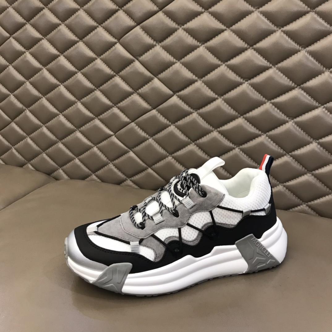 Moncler Grosgrain-loop Lace-Up Sneakers - 