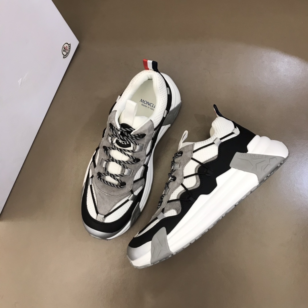 Moncler Grosgrain-loop Lace-Up Sneakers - 