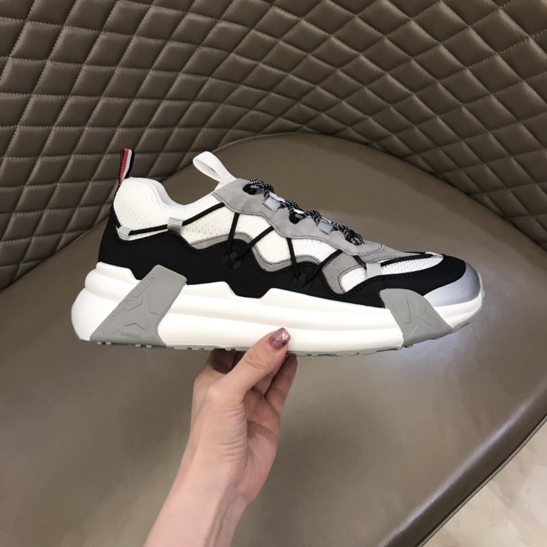 Moncler Grosgrain-loop Lace-Up Sneakers - 