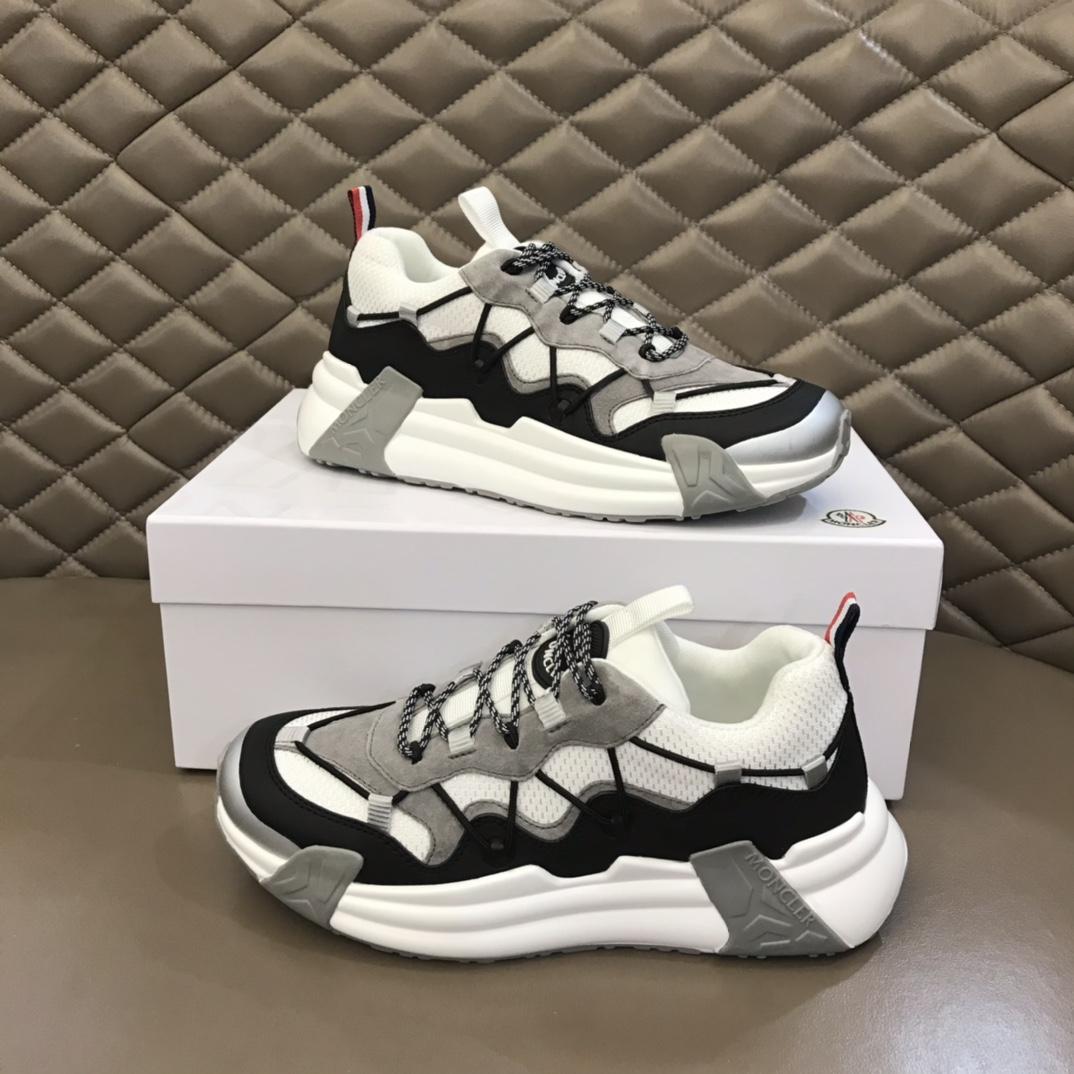 Moncler Grosgrain-loop Lace-Up Sneakers - 