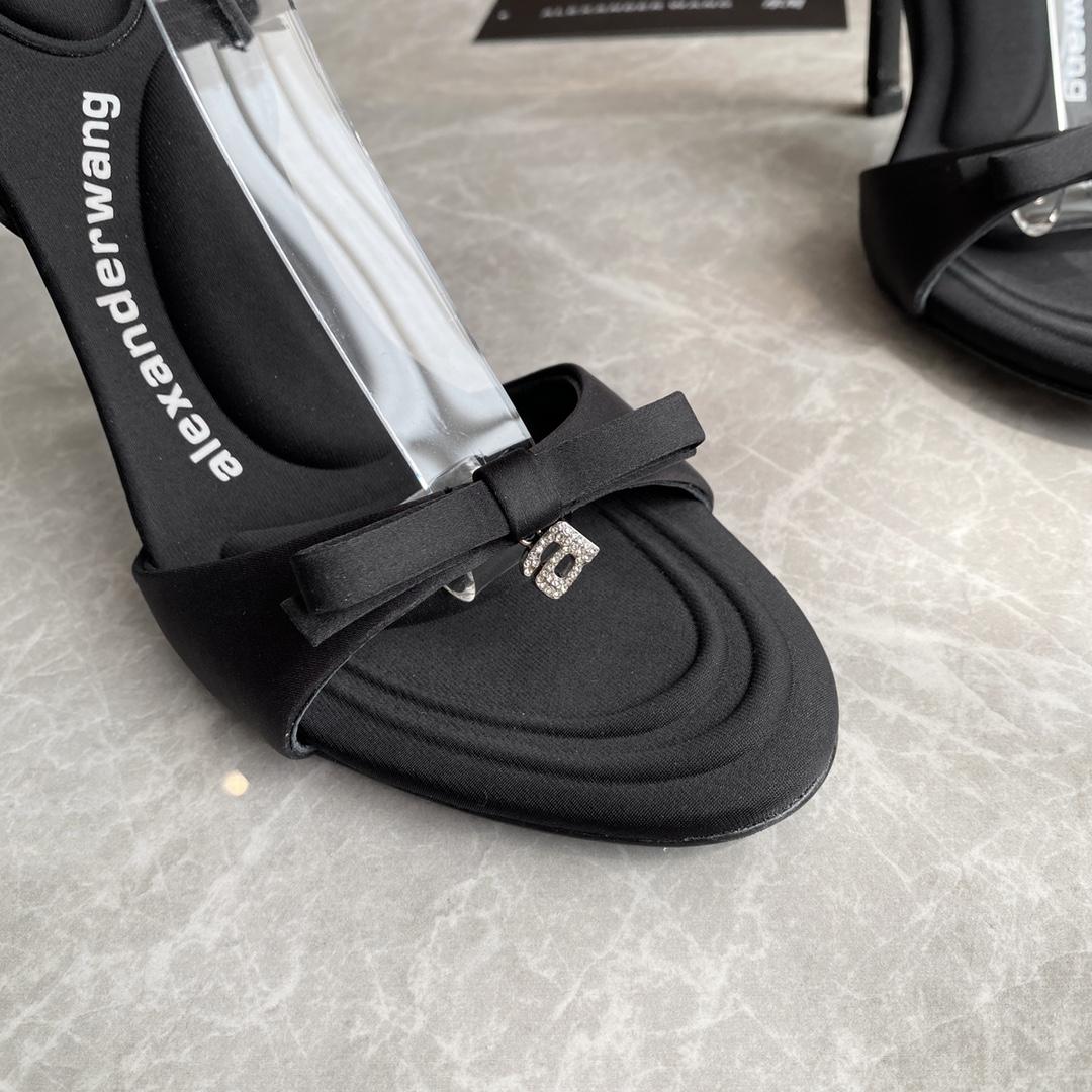Alexander Wang Dahlia 105 Bow Sandal In Satin - 