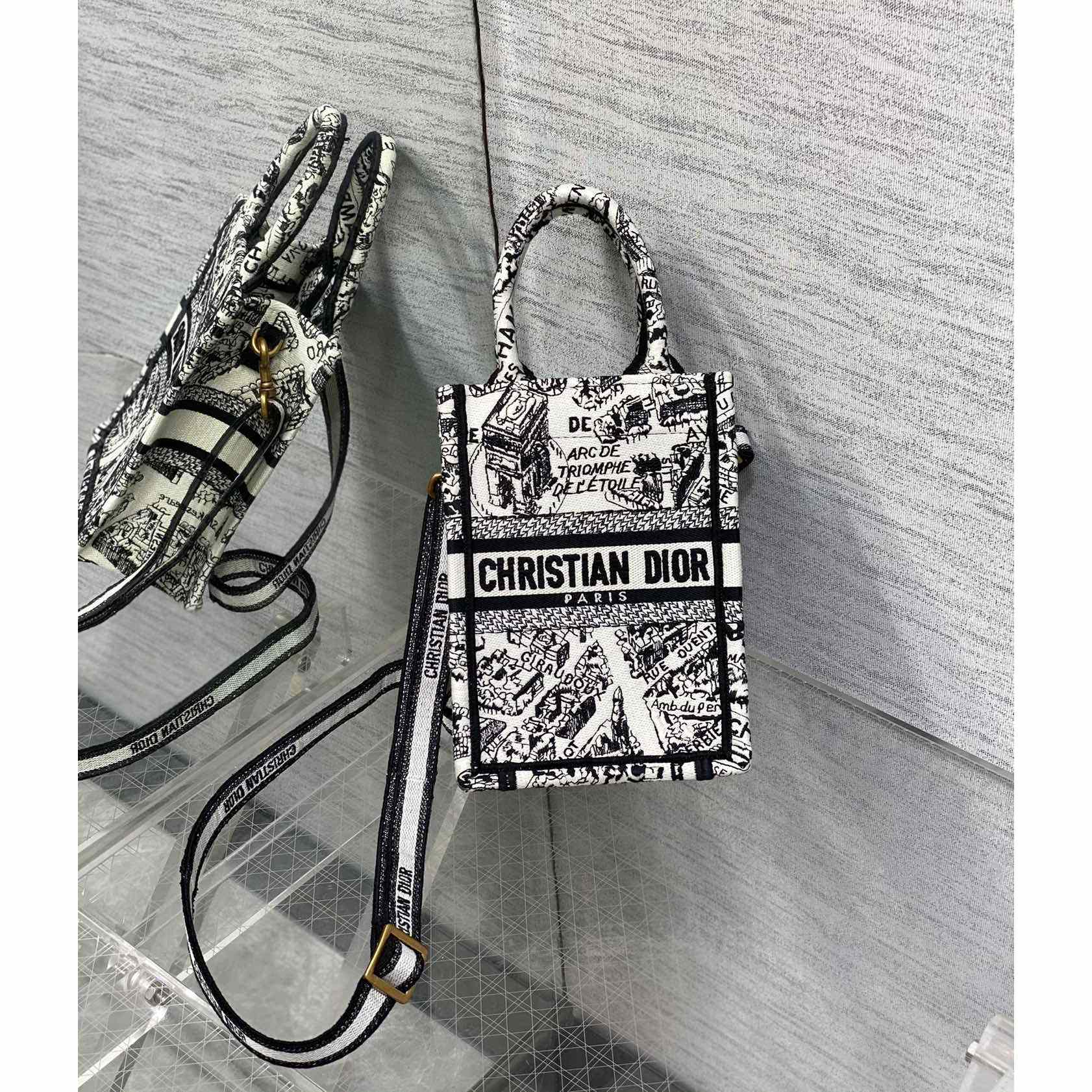 Dior Mini Dior Book Tote Phone Bag - 