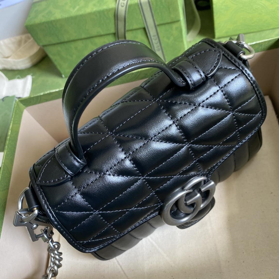 Gucci GG Marmont Mini Top Handle Bag(21*15.5*8cm) - 