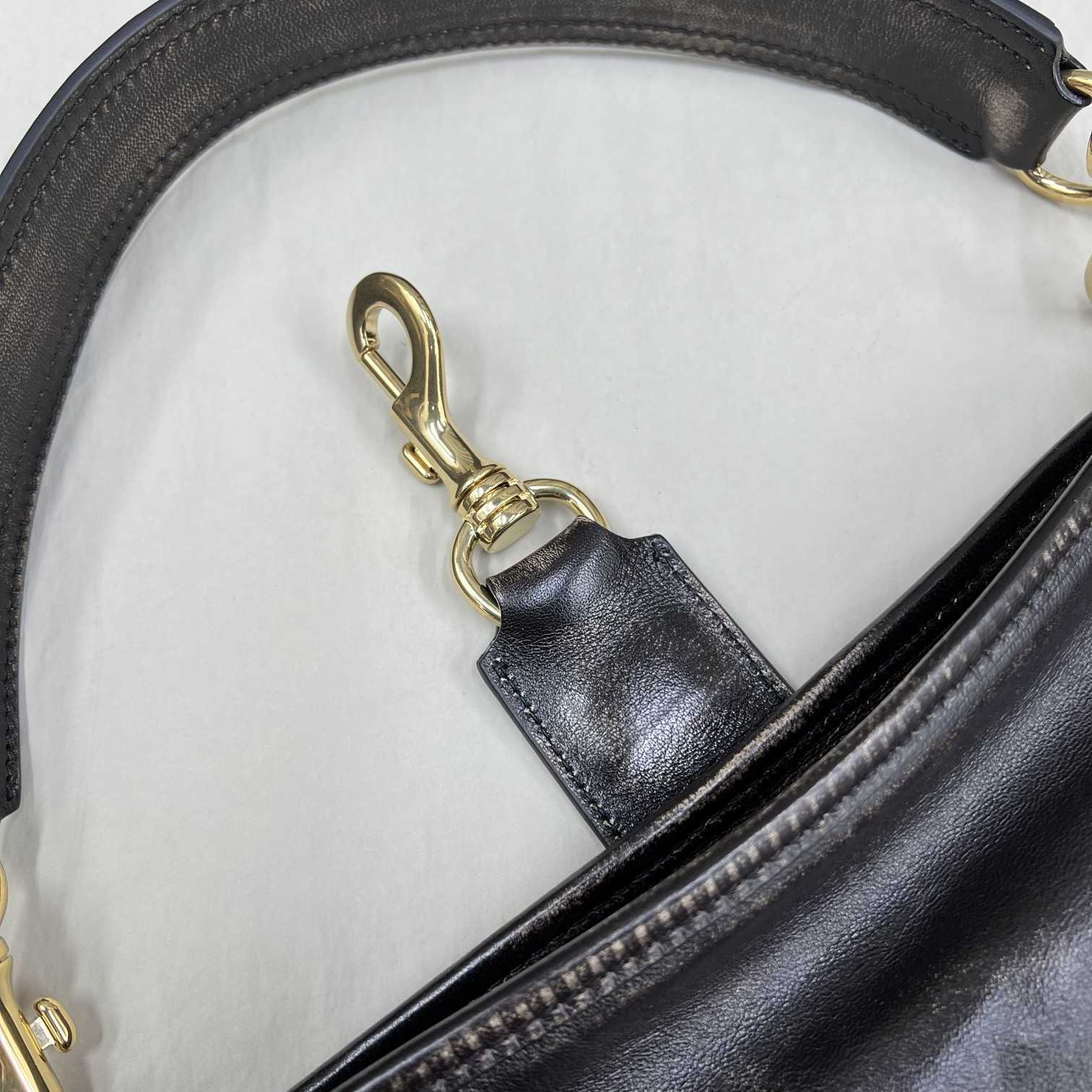 Miu Miu Leather Shoulder Bag With Snap Hook - 