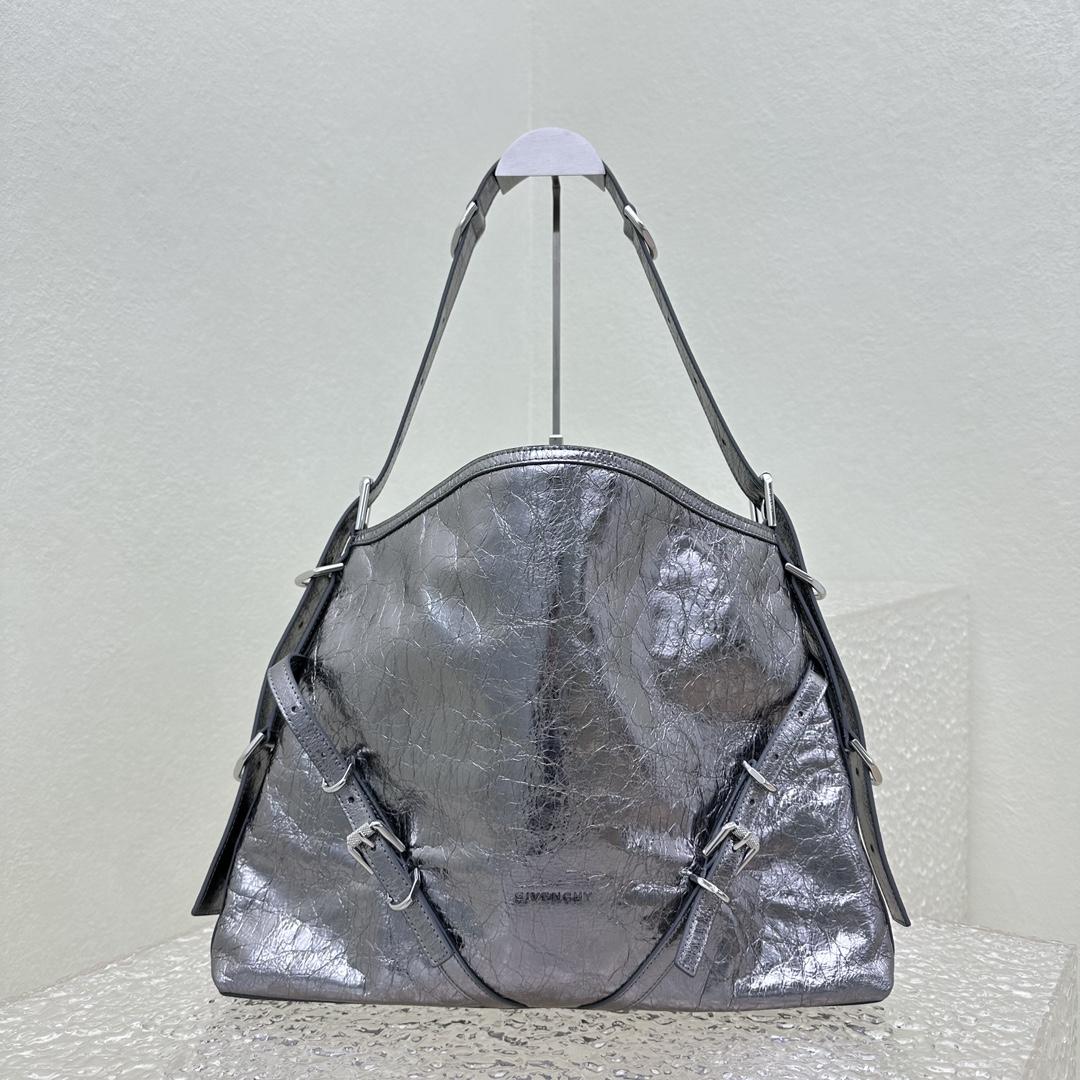 Givenchy Medium Voyou Bag In Laminated Leather(32-37-6.5cm) - 