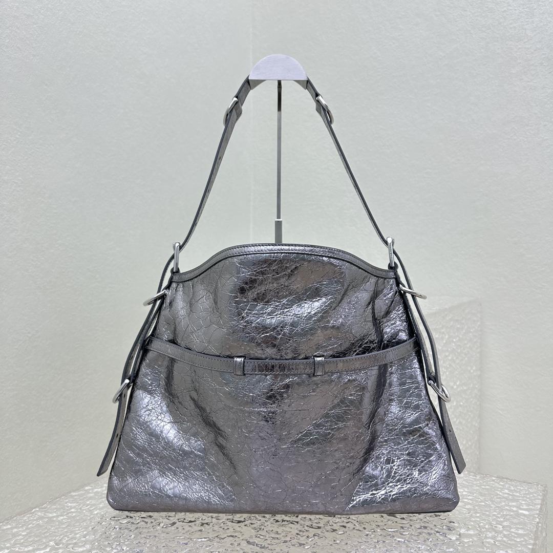 Givenchy Medium Voyou Bag In Laminated Leather(32-37-6.5cm) - 