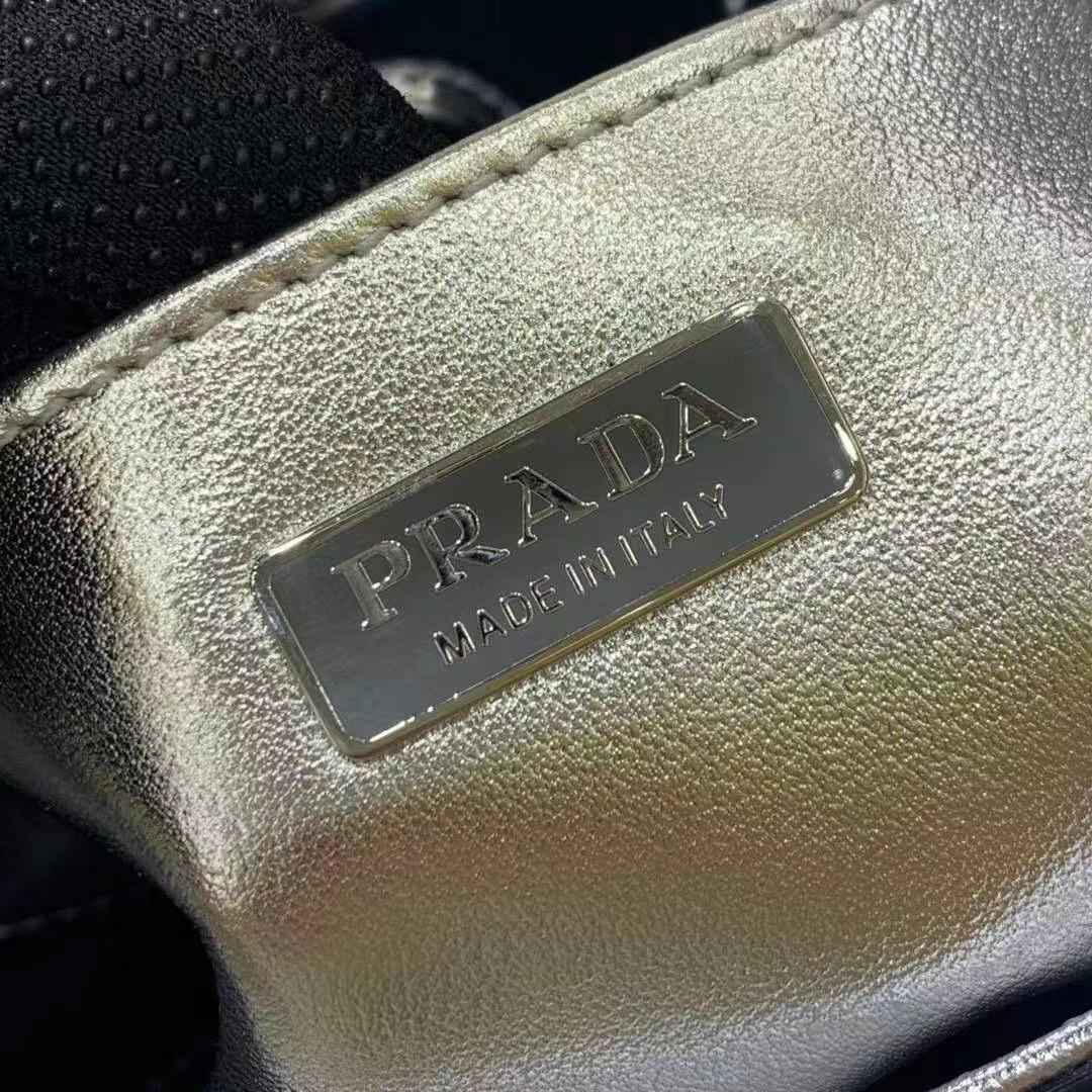 Prada Cleo Brushed Leather Shoulder Bag - 