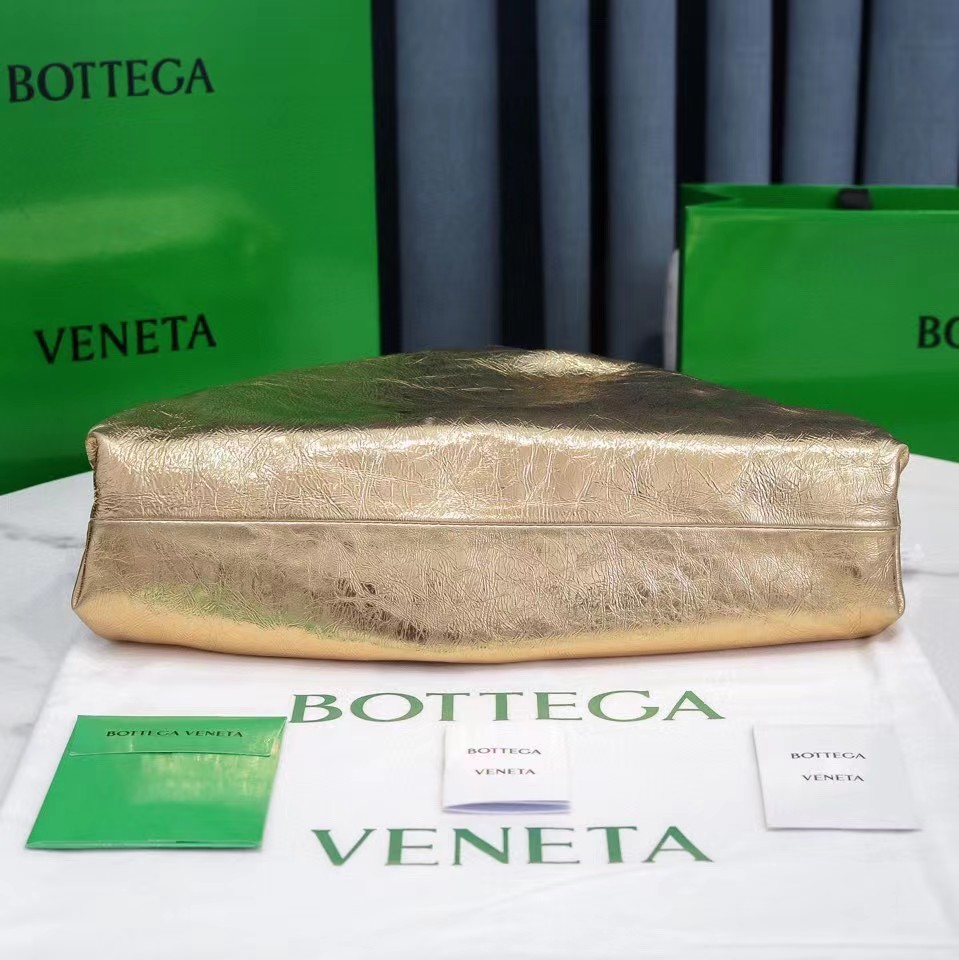 Bottega Veneta Metallic Leather Pouch Clutch Bag(38-20-8.5cm) - 