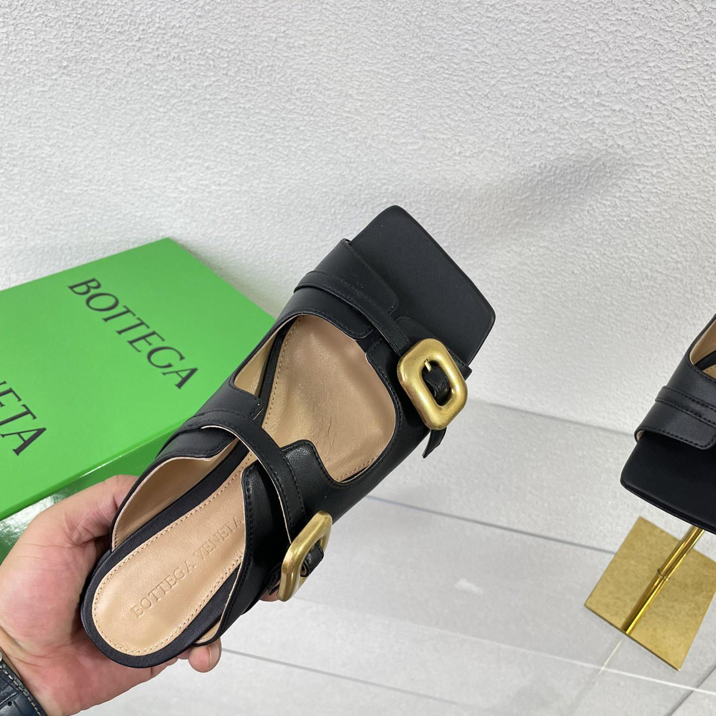 Bottega Veneta Stretch Buckle Mule Sandal Flat - 