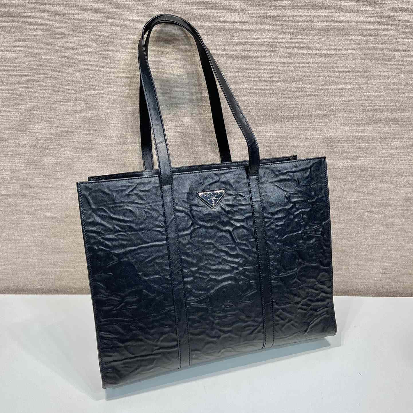 Prada Large Antique Nappa Leather Tote - 