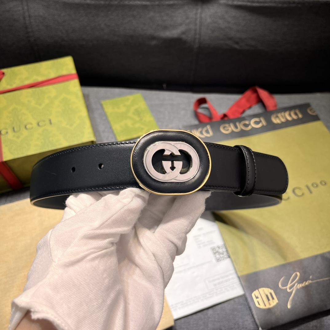 Gucci Belt With Interlocking G Buckle - 
