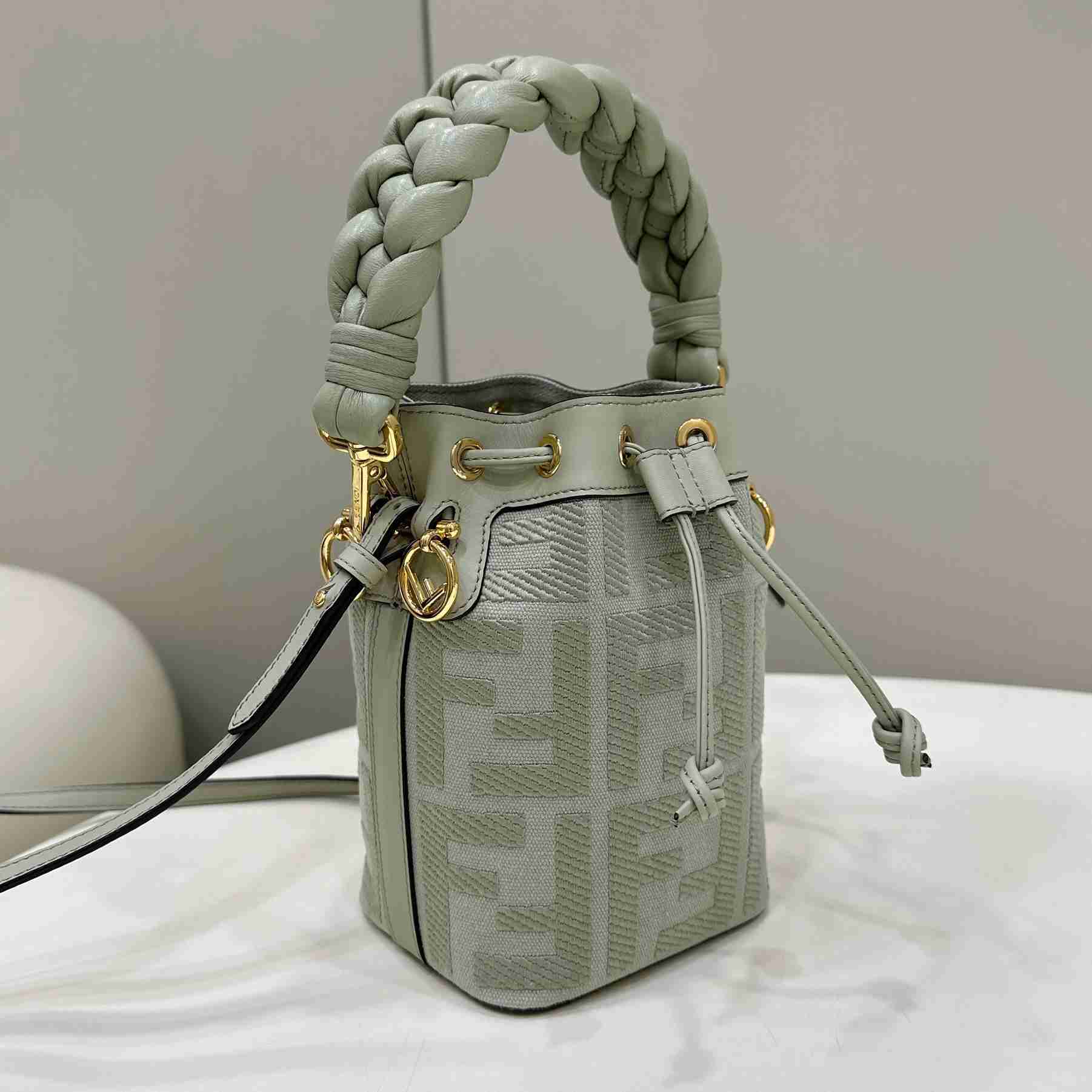 Fendi Mon Tresor Light Green FF Canvas Mini-bag - 