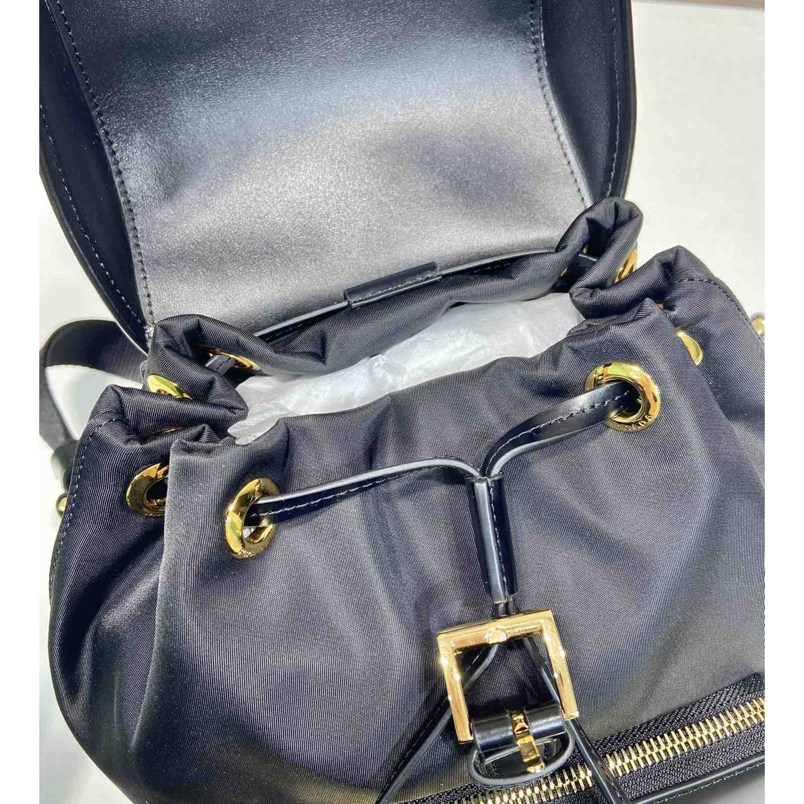 Prada Re-Nylon And Brushed Leather Backpack - 